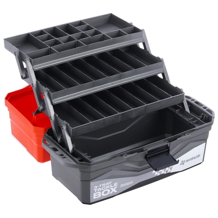 Ящик рыболовный Tackle Box трёхполочный NISUS, оранжевый Ящик рыболовный Tackle Box трёхполочный NISUS, оранжевый