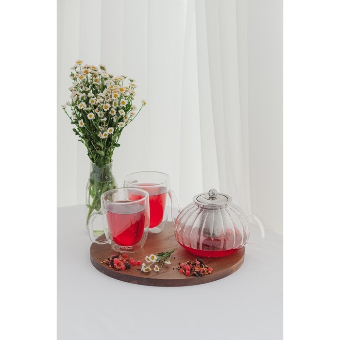 Кружка стеклянная с двойными стенками, 300 мл Кружка стеклянная с двойными стенками, 300 мл