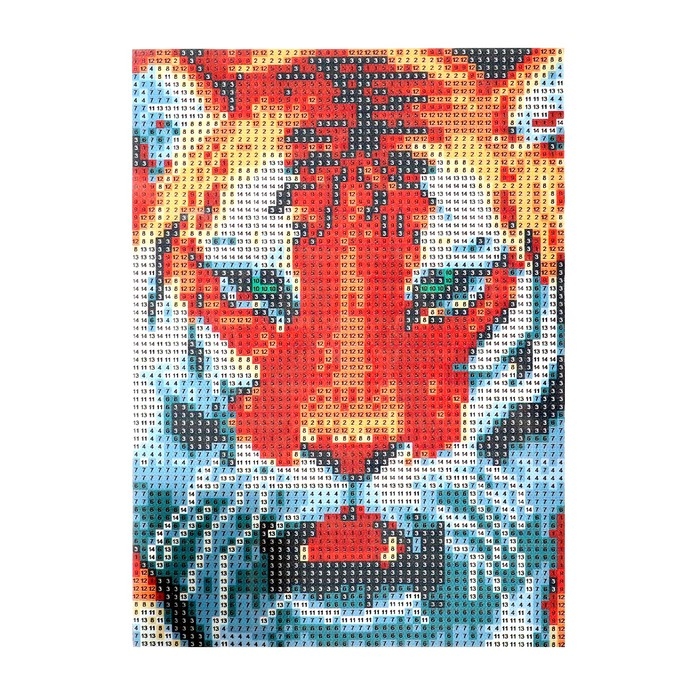 Алмазная мозаика с полным заполнением на холсте «Тигр», 15 х 21 см