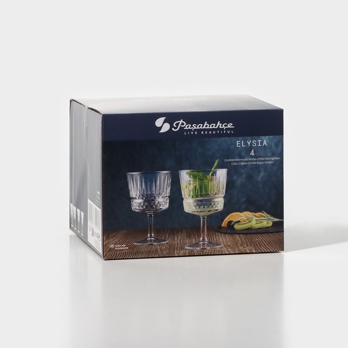 Набор стеклянных фужеров ELYSIA, 260 мл, 4 шт Набор стеклянных фужеров ELYSIA, 260 мл, 4 шт