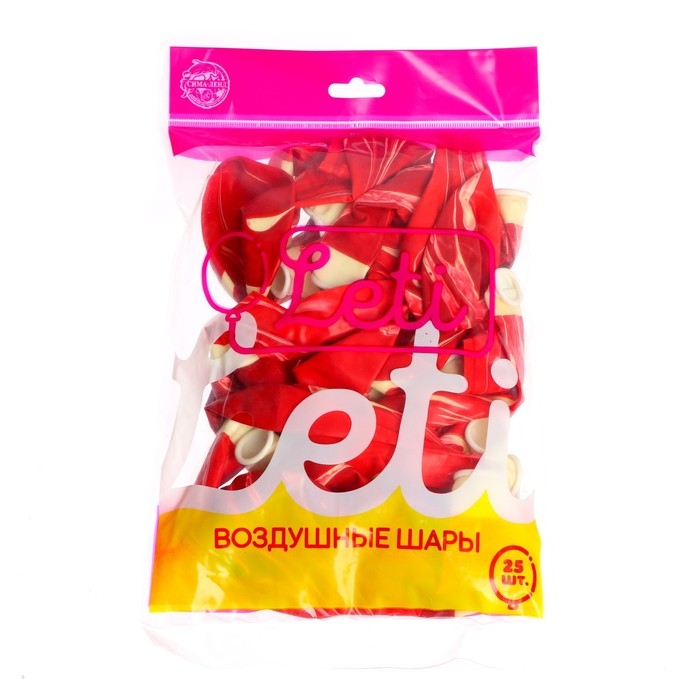 Шар латексный 12" &laquo;Агат красный&raquo;, набор 25 шт.