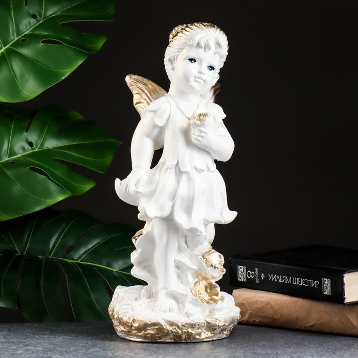 Фигура  Фигура "Фея Флора" белая 38х17х16см