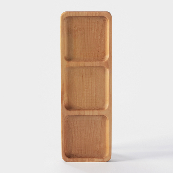 Менажница деревянная Доляна, 30×10×1,8 см, 3 секции, берёза Менажница деревянная Доляна, 30×10×1,8 см, 3 секции, берёза