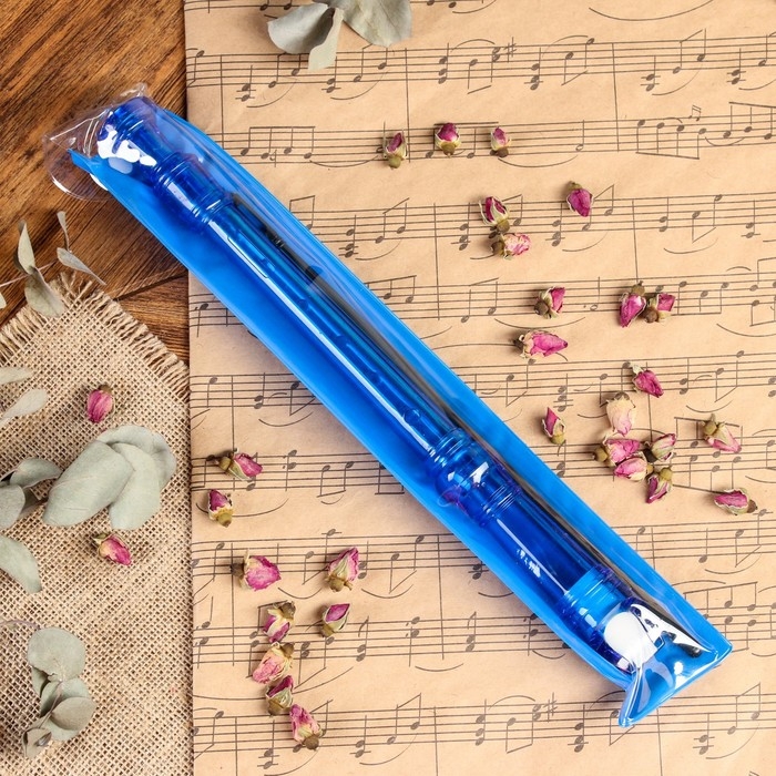Блокфлейта Music Life, 8 отверстий, немецкая система, синяя Блокфлейта Music Life, 8 отверстий, немецкая система, синяя