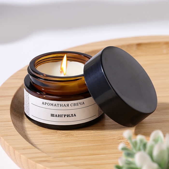 Свеча ароматическая в банке  Свеча ароматическая в банке "Шангрила", соевый воск, 12 г