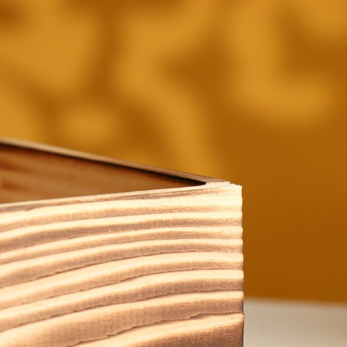 Кашпо деревянное 24×14×9 см Элегант, обжиг Дарим Красиво Кашпо деревянное 24×14×9 см Элегант, обжиг Дарим Красиво