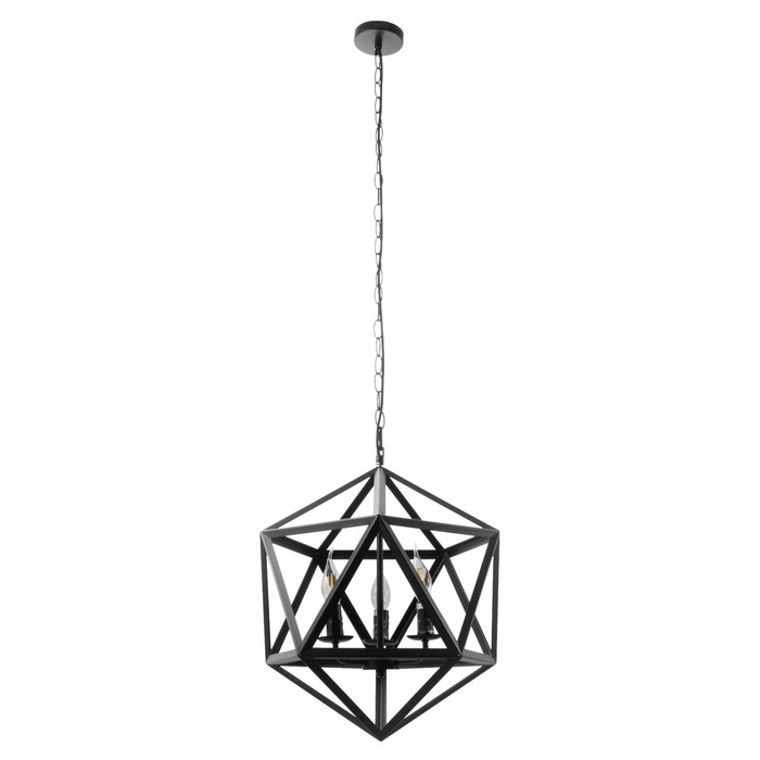 Люстра BayerLux Подвес BayerLux Люстра BayerLux Подвес BayerLux "Геометрия" E14 3х40Вт черный 45х45х45 см