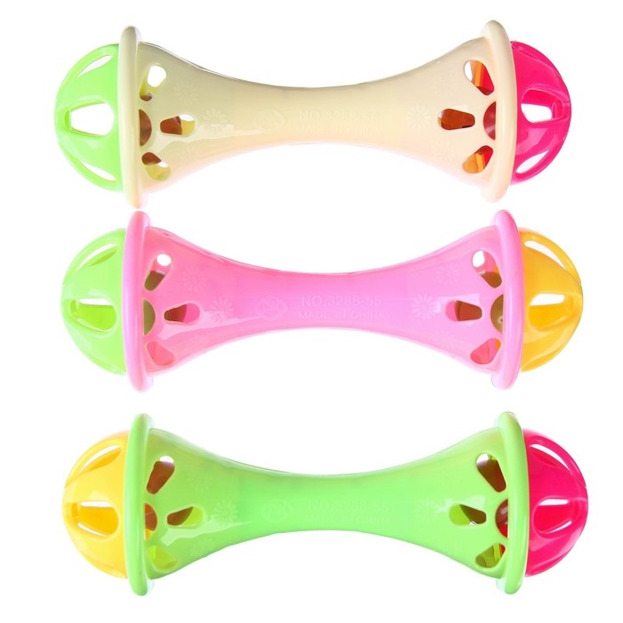 Погремушка «Гантелька», цвет МИКС, Крошка Я Погремушка «Гантелька», цвет МИКС, Крошка Я