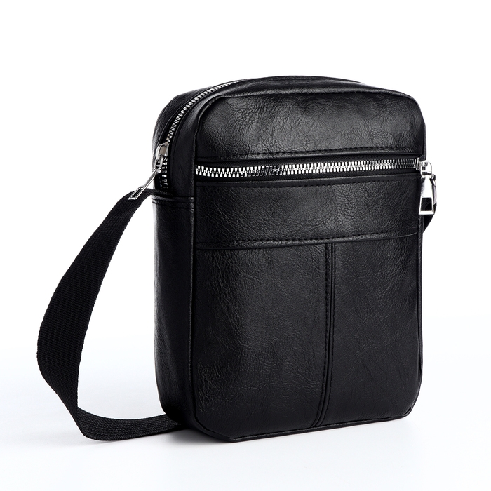 Сумка мужская на молнии, цвет чёрный Сумка мужская на молнии, цвет чёрный