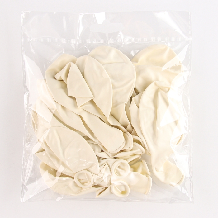 Шар латексный 10 Шар латексный 10"/01 Пастель White 25 шт.