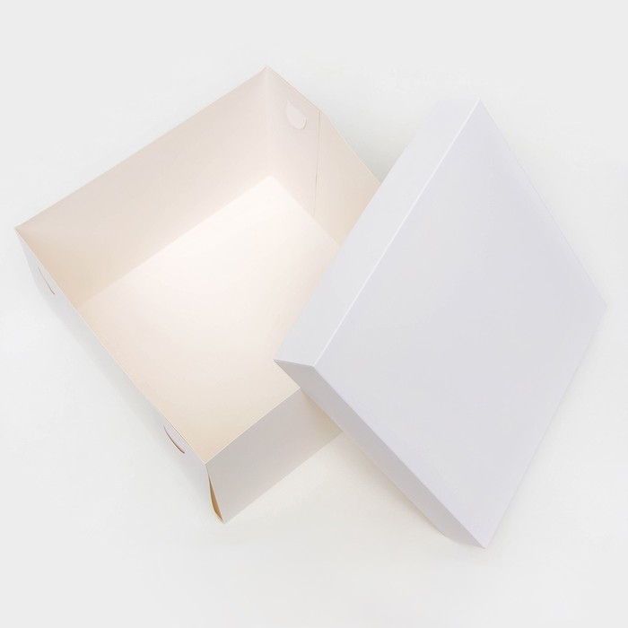 Коробка подарочная складная, упаковка, крышка-дно, белая, 30 х 30 х 20 см Коробка подарочная складная, упаковка, крышка-дно, белая, 30 х 30 х 20 см