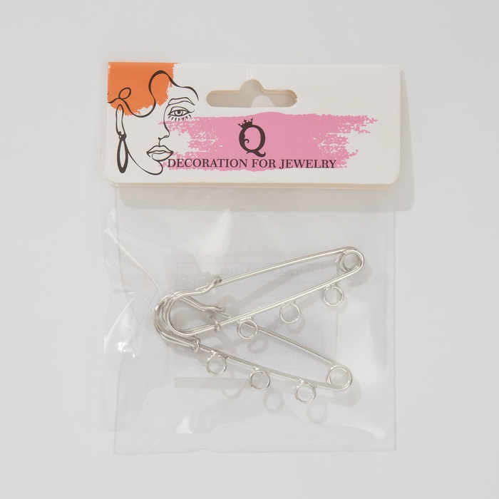 Булавка для подвесок PO-050, №02, (набор 2 шт) 50×5мм, цвет серебра Булавка для подвесок PO-050, №02, (набор 2 шт) 50×5мм, цвет серебра