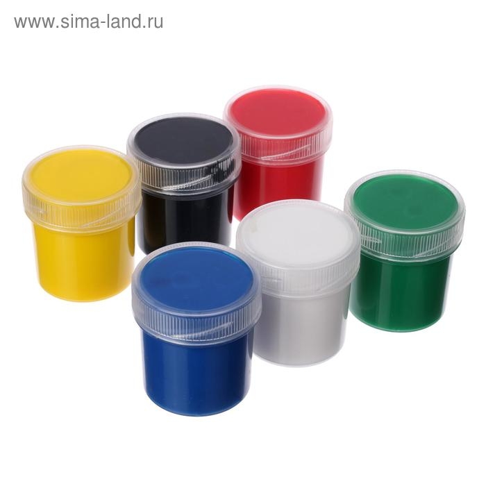 Краска по ткани, набор 6 цветов х 20 мл, Calligrata (МОРОЗОСТОЙКАЯ), акриловая на водной основе Краска по ткани, набор 6 цветов х 20 мл, Calligrata (МОРОЗОСТОЙКАЯ), акриловая на водной основе