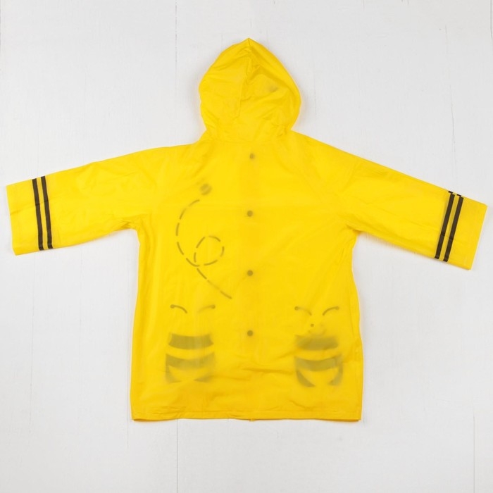 Дождевик детский Дождевик детский "Пчёлки" на кнопках с капюшоном, размер M, рост 100-110 см