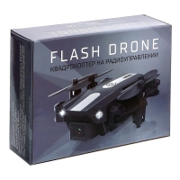 Квадрокоптер FLASH DRONE, камера 480P, Wi-Fi, с сумкой, цвет чёрный