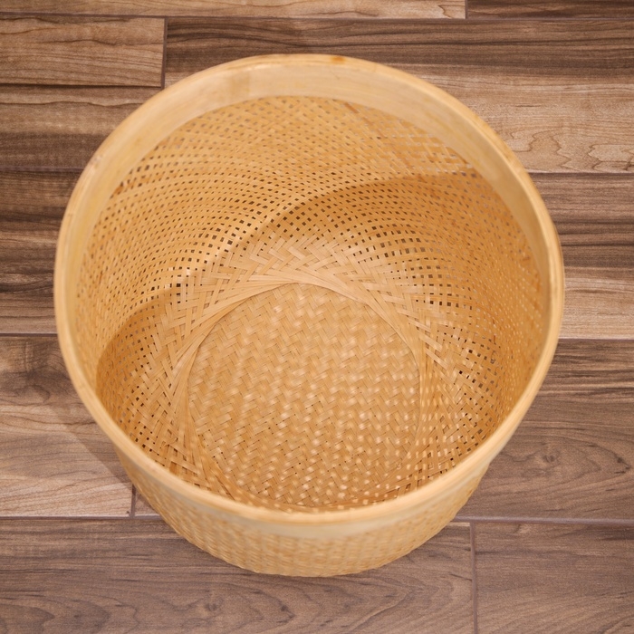 Корзина плетёная, из бамбука 40х40х35 см Корзина плетёная, из бамбука 40х40х35 см