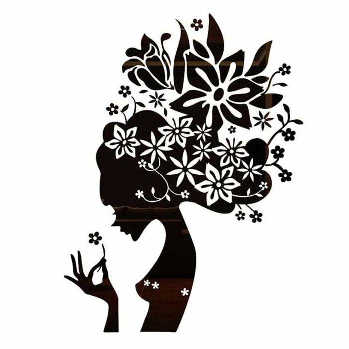 Наклейки интерьерные Наклейки интерьерные "Девушка", декор настенный, панно 80 х 63 см