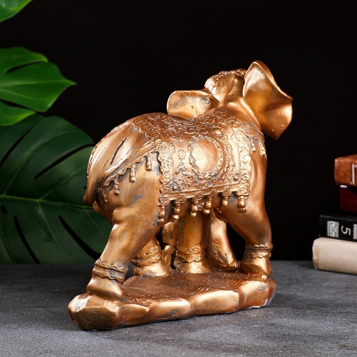 Копилка Копилка "Слон со слоненком" бронза, 15х27см