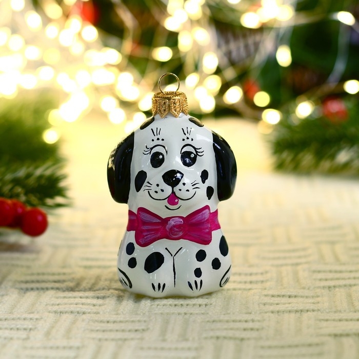 Ёлочная игрушка Ёлочная игрушка "Собачка 1-02" 8,8 см