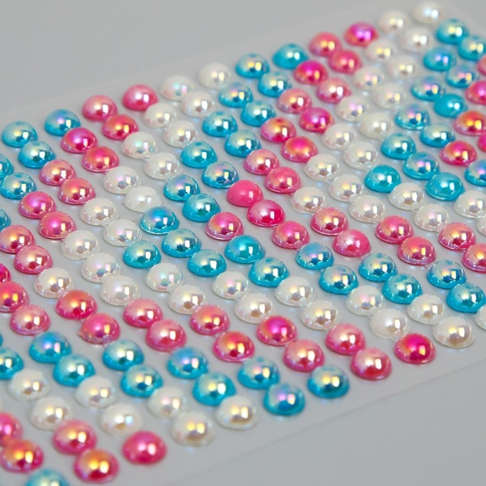 Наклейка пластик стразы "Градиент ёлочкой" 24,6х10 см