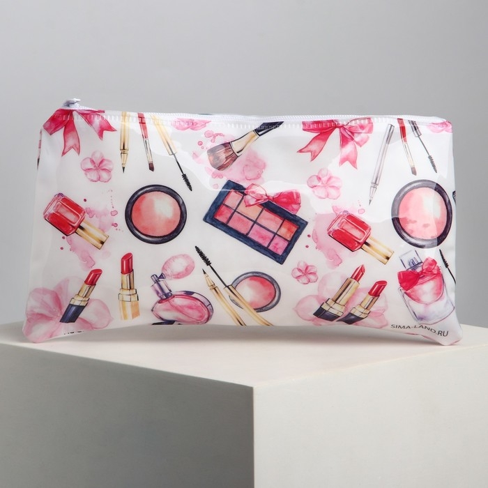 Косметичка-пенал PVC на молнии «Макияж» Косметичка-пенал PVC на молнии «Макияж»