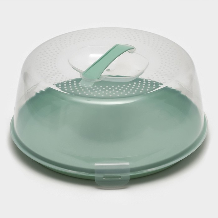 Тортовница с крышкой Доляна, d=28 см, цвет МИКС