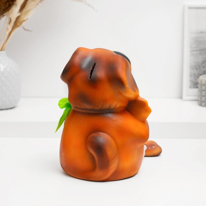 Копилка Копилка "Собака - На добрые дела" коричневая, 23см