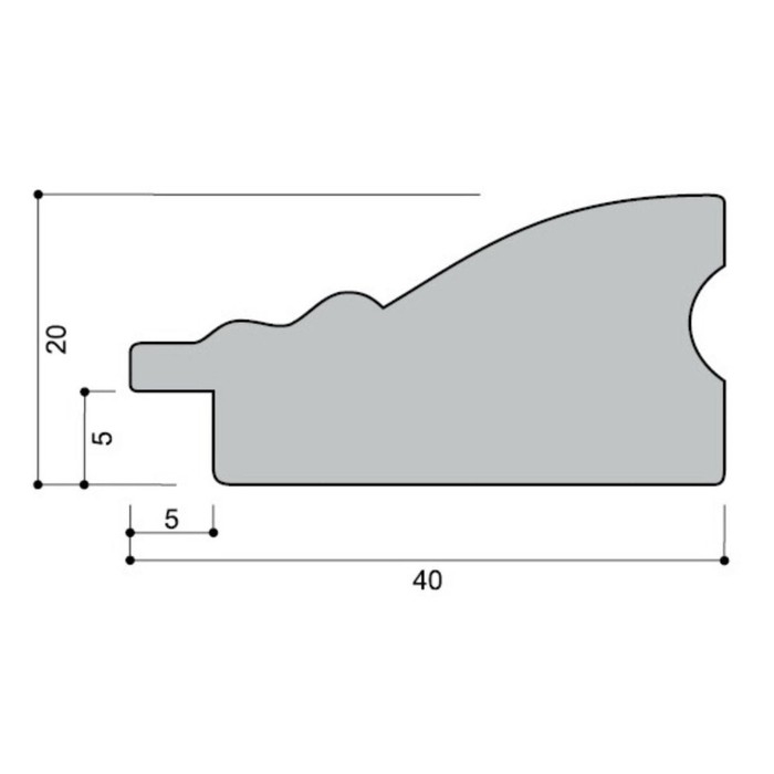 Рама для картин (зеркал) 60 х 85 х 4 см, дерево Рама для картин (зеркал) 60 х 85 х 4 см, дерево "Версаль", золотая