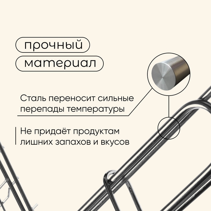 Решётка гриль для рыбы maclay, 25x34 см, нержавеющая сталь, для мангала Решётка гриль для рыбы maclay, 25x34 см, нержавеющая сталь, для мангала