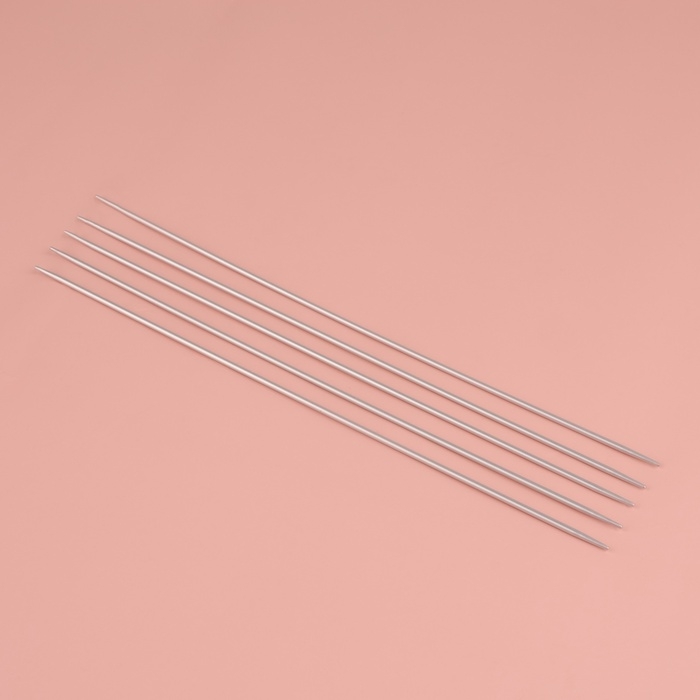 Спицы для вязания, чулочные, с тефлоновым покрытием, d = 2 мм, 20 см, 5 шт Спицы для вязания, чулочные, с тефлоновым покрытием, d = 2 мм, 20 см, 5 шт