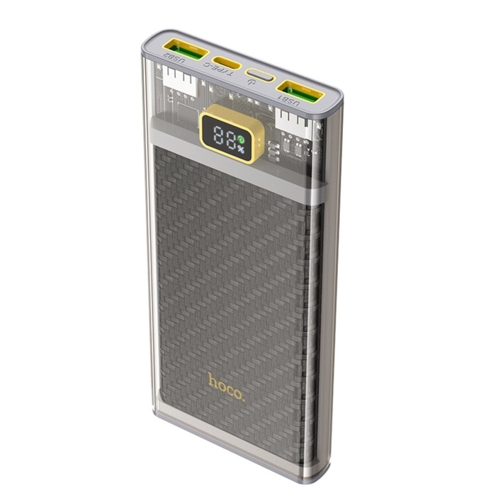 Внешний аккумулятор Hoco J103, 10000 мАч, USB/Type-C, 3 А, серый Внешний аккумулятор Hoco J103, 10000 мАч, USB/Type-C, 3 А, серый