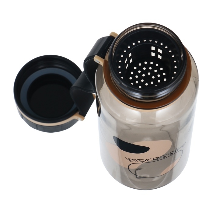 Бутылка для воды, 600 мл, 20 х 7 см, с ситом, коричневая Бутылка для воды, 600 мл, 20 х 7 см, с ситом, коричневая