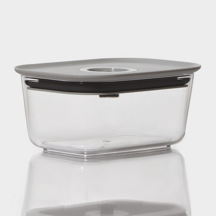 Ланч - бокс с вакуумным клапаном Доляна, 360 мл, 13,8&times;10&times;6,2 см, цвет прозрачный