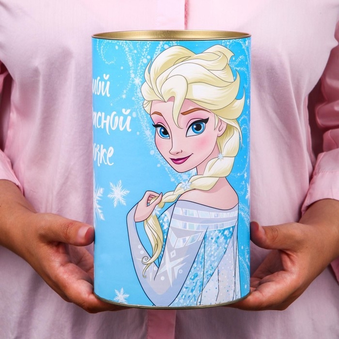 Копилка металлическая, 20,5 см х 12 см х 12 см, XXL Копилка металлическая, 20,5 см х 12 см х 12 см, XXL "На заветную мечту", Холодное сердце