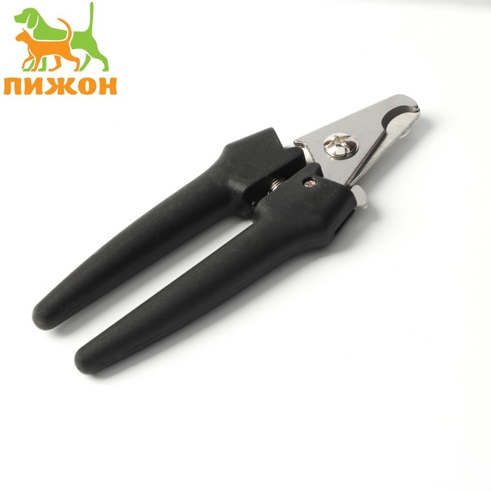 Когтерез боковой большой с прямыми ручками, отверстие 14 мм, чёрный Когтерез боковой большой с прямыми ручками, отверстие 14 мм, чёрный