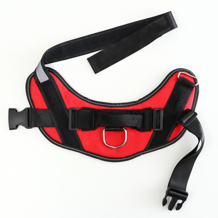 Шлейка К9 мягкая светоотражающая, размер L, ОГ 68-80 см, вес 17,5-32,5 см, красная Шлейка К9 мягкая светоотражающая, размер L, ОГ 68-80 см, вес 17,5-32,5 см, красная