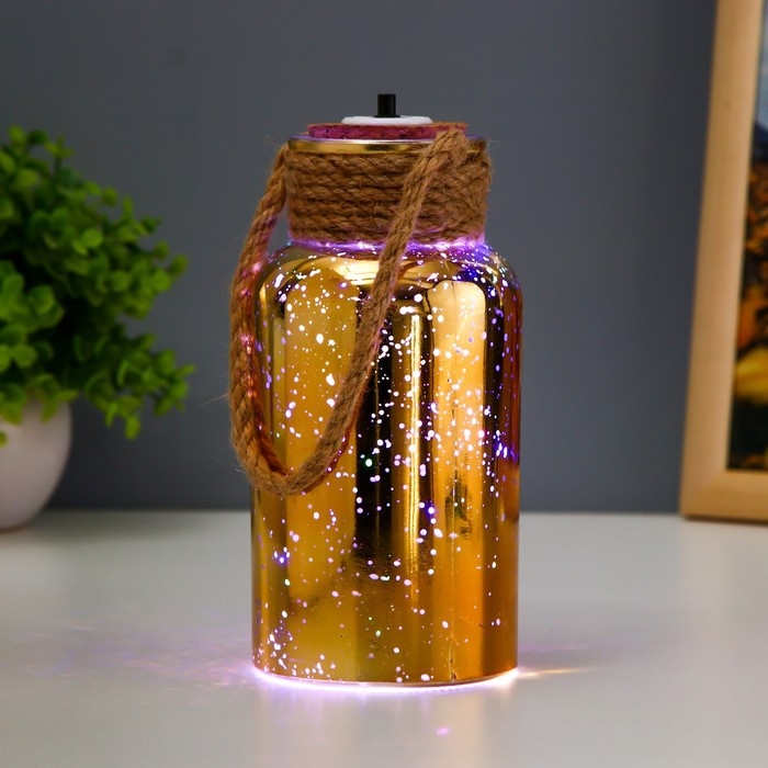 Ночник Ночник "Ласси" LED от батареек желтый 8х8х17 см RISALUX