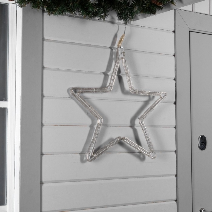 Светодиодная фигура «Звезда», 56 см, дюралайт, 96 LED, 24 В, свечение тёплое белое Светодиодная фигура «Звезда», 56 см, дюралайт, 96 LED, 24 В, свечение тёплое белое