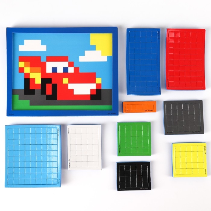 Набор мозаик 3 в 1 «Тачки», Авквамозайка, Темпомозайка и мозаика из EVA, 4+ Набор мозаик 3 в 1 «Тачки», Авквамозайка, Темпомозайка и мозаика из EVA, 4+