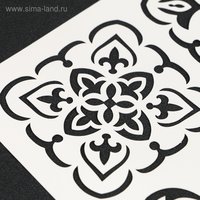 Трафарет пластик Трафарет пластик "Плитки Азулежу 4 рисунка" 15х15 см