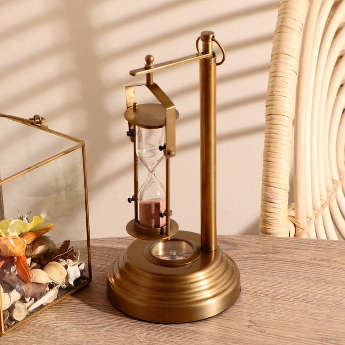 Песочные часы с компасом Песочные часы с компасом"Хэнин" латунь