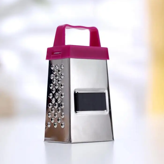 Тёрка четырёхгранная c магнитом Доляна, 3.5×7×3 см, МИКС Тёрка четырёхгранная c магнитом Доляна, 3.5×7×3 см, МИКС