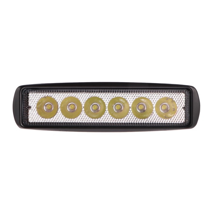 Фара светодиодная Skyway OFF ROAD, прямоугольная, 12 В/24 В, 18 Вт, 6000 K, 6 диодов, 152x40мм Фара светодиодная Skyway OFF ROAD, прямоугольная, 12 В/24 В, 18 Вт, 6000 K, 6 диодов, 152x40мм