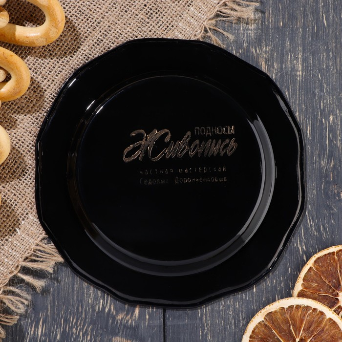 Поднос с жостовской росписью, D=17 см Поднос с жостовской росписью, D=17 см