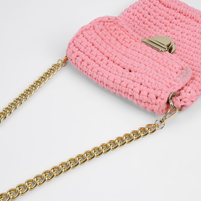 Цепочка для сумки, с карабинами, 14 × 18 мм, 60 см, цвет золотой