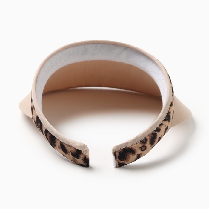 Козырёк женский MINAKU "Leopard" цвет пудровый, р-р  56-58