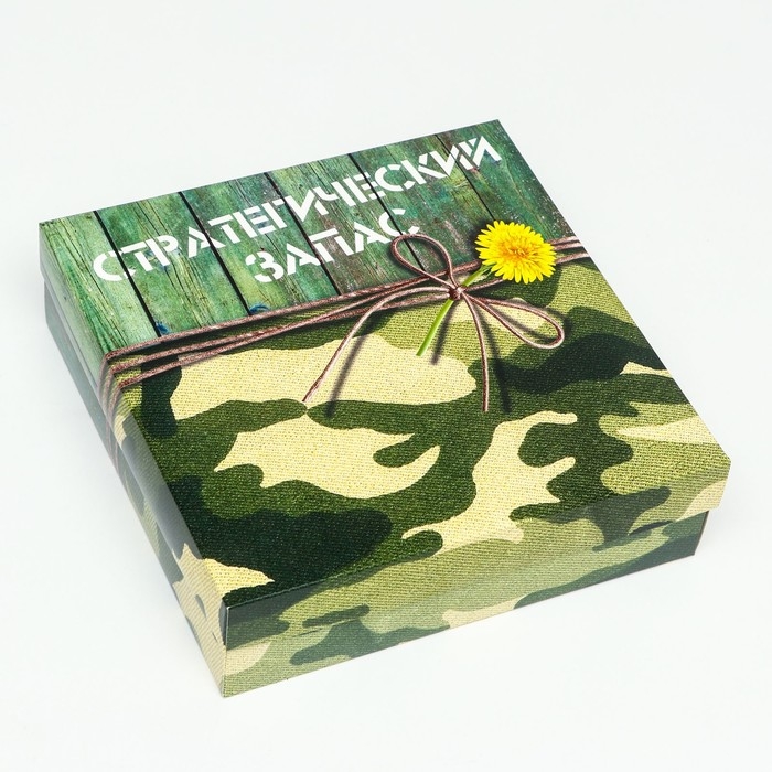 Коробка складная, Коробка складная, "Стратегический запас" 23 х 23 х 6,5 см