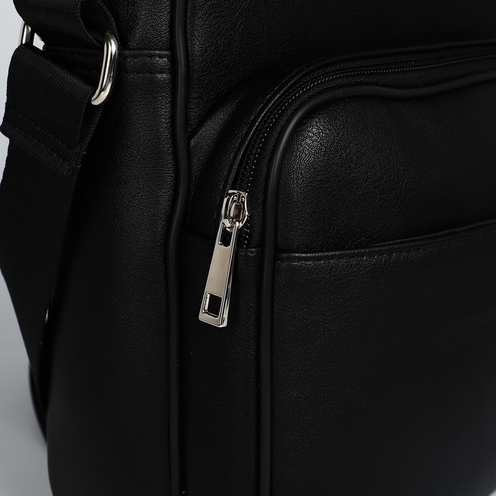 Сумка мужская через плечо TEXTURA, искусственная кожа, цвет чёрный Сумка мужская через плечо TEXTURA, искусственная кожа, цвет чёрный