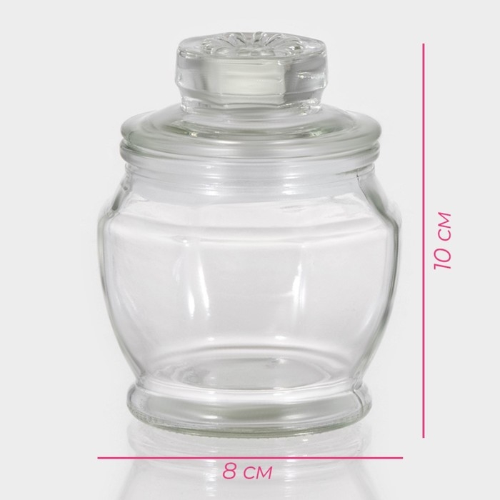 Баночка стеклянная для специй Доляна «Калипсо», 200 мл, 10×8 см
