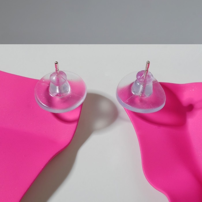 Серьги металл «Яркость» ромб, цвет малиновый Серьги металл «Яркость» ромб, цвет малиновый